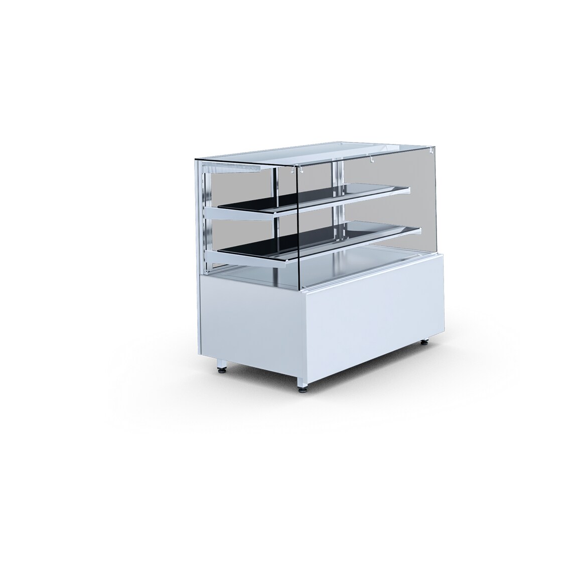 Gastro offene Kuchenvitrine Kühlvitrine Kühltheke Vitrine 320l 2 Regale Umluft