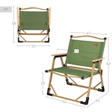 thumbnail of Aktive Silla plegable baja glamping verde acero