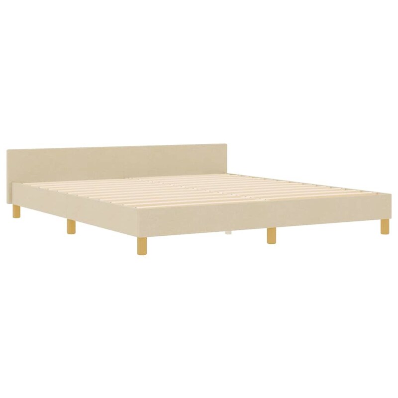 vidaXL Bedframe stof crème 80x200 cm - Bedframe - Bedframes