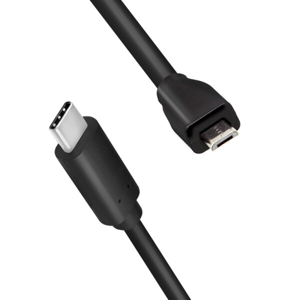 LogiLink CU0197 USB Kabel USB 2.0 1 m USB C Micro-USB B Schwarz