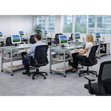 thumbnail of Mod. WHEEL Escritorio con ruedas Mesa para ordenador con tapa de cristal de Yelloo