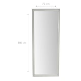 thumbnail of Biscottini Schlafzimmerspiegel 72x4x180 cm – Rechteckiger Badezimmerspiegel – Wandspiegel mit Holzrahmen – Dekorative Wandspiegel mit weißem Finish