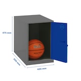 thumbnail of Metallschrank mini zerlegt ANTHRACITE/BLAU 475x400x500 mm (Höhe x Länge x Breite)