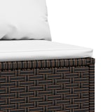 thumbnail of vidaXL Garten-Mittelsofa mit Kissen Braun Poly Rattan