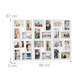 thumbnail of Relaxdays XXL Bilderrahmen Collagen für 24 Bilder in 10 x 15, Hoch- oder Querformat, Kunststoff, HxB 57 x 86 cm, weiß