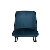 thumbnail of METRO PROFESSIONAL Silla de restaurante tapizada Belora, juego de 2, acero/poliéster, azul oscuro/negro