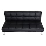 thumbnail of Sofa HWC-K21, Klappsofa Couch Schlafsofa, Nosagfederung Schlaffunktion Liegefläche 181x107cm ~ Kunstleder, schwarz