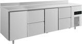 thumbnail of A&S Kühltisch -2 bis +8°C 2330x700x850mm mit 2x Türen und 2x zwei Schubladen u. Aufkantung