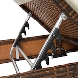 thumbnail of tectake 2 tumbonas de polirratán con estructura de aluminio y mesa  Marrón