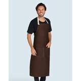 thumbnail of SANTORINI - Contrasted Bib Apron with Pocket: One Size / Caramel