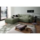 thumbnail of KAWOLA Sofa RANI Ecksofa Feincord olivgrün Recamiere links