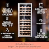 thumbnail of Klarstein Vinamour 73 Duo Weinkühlschrank 2 Zonen 192 L/73 Flaschen 5-18°C Touch Edelstahl