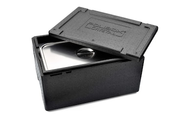 Polibox Contenitore isotermico Crystal 540x340x240 mm GN 240 PPE nero