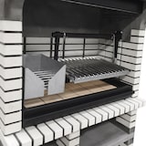 thumbnail of MF - Barbacoa de Obra Prefabricada para Leña y Carbón Modelo Pan America Plus XL  (Gris Beige - 120 x 70 x 220 cm) REF: 3550/3 - Uso en Exteriores