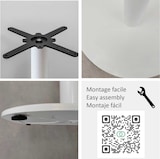 thumbnail of RestooTab - Stehtisch Rome weiß 60x60cm Dekor Marmor olympo