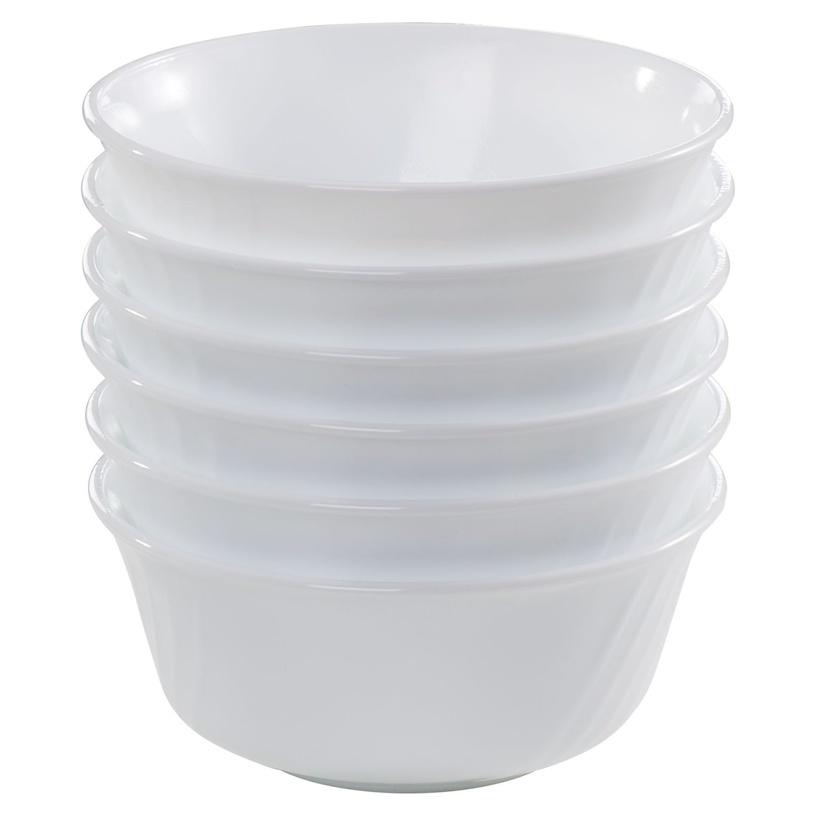 Bormioli Rocco Ebro kom, opaal gehard glas, ø 12,5 cm, stootvast, wit, 6 stuks