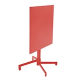 thumbnail of Quadratischer Bistro-Gartentisch mit roter Klappplatte