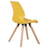 thumbnail of Set van 4 eetkamerstoelen Luna geel/Kunststof