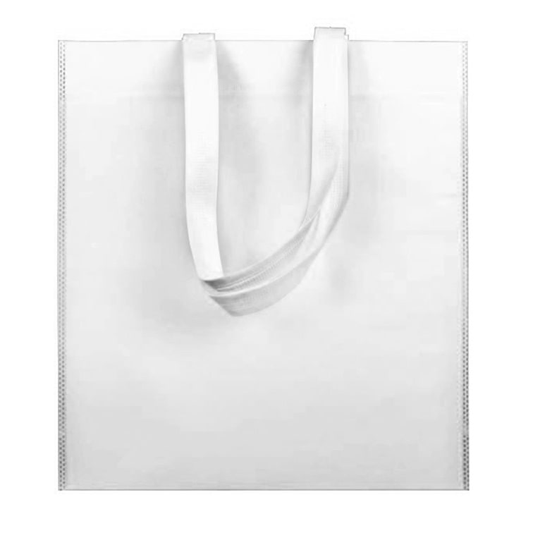 MONOUSO - Vliesstofftasche Langen Griffen Weiße 38x42cm (25 Stück)