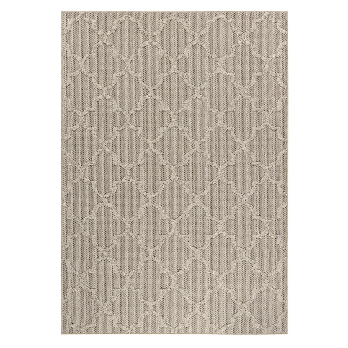 Teppich Outdoor Skandinavisch Wetterfest Waschbar Strapazierfähig Balkon Terrasse Küche OEKO-TEX Beige 80x150 cm – CORTINA von Kadima Design