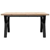 thumbnail of vidaXL Couchtisch Y-Gestell 90x90x45,5cm Massivholz Kiefer & Stahl