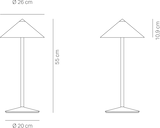 thumbnail of Zafferano - LED-Tischleuchte Pina L, 6W, IP65, Touch-Dimmer, Bronze