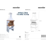 thumbnail of MF - Barbecue Prefabbricato in Muratura a Legna e Carbonella Modello Maipu XL (Grigio, Arancione - 86,5 x 58 x 245 cm) RIF: 3531/2 - Uso Esterno