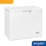 thumbnail of Exquisit Gefriertruhe, 246 Liter, Kombigerät, 2-in-1, Tiefkühltruhe, Kühlen, 4-Sterne-Gefrieren, Toplader, klein, GT250-HE-040D weiss