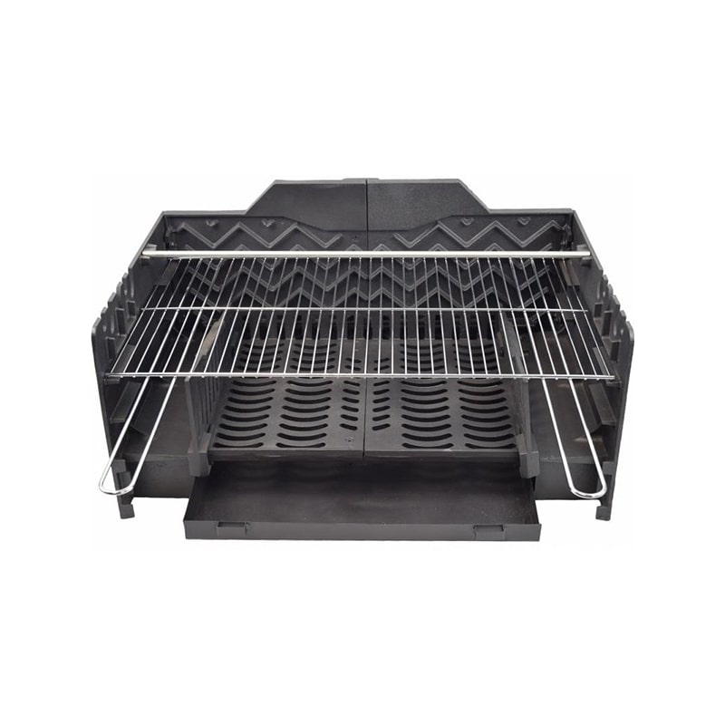 Barbecue da giardino, Griglia a carbone in ghisa da incasso
