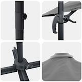 thumbnail of vidaXL Cantilever Roma Sonnenschirm Anthrazit 286x285x265 cm aus Aluminium