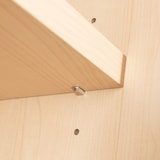 thumbnail of Armário com portas 78x90x45cm estrutura lateral + prateleiras cor branco / tampa + frente cor faia