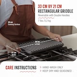 thumbnail of Victoria Plancha Cocina Hierro Fundido Curado Inducción Parrilla Reversible 33X21cm para Fuego Barbacoa, VIC-36058, Negro