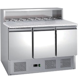 thumbnail of Gasfrit -  Mesa Refrigerada de Preparación para Pizzas y Ensaladas 3 Puertas de 1365 x700 x 1075  mm para  Cubetas GN 1/6 Encimera de Mármol y Cúpula
