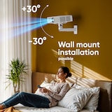 thumbnail of ONKRON Soporte Proyector Techo/Pared, hasta 10 kg, Inclinable et Giratorio, Base Proyector K3A-W Blanco