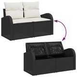 thumbnail of vidaXL Garten-Sofa-Set mit Kissen mit Kissen 7 pcs Schwarz Poly Rattan