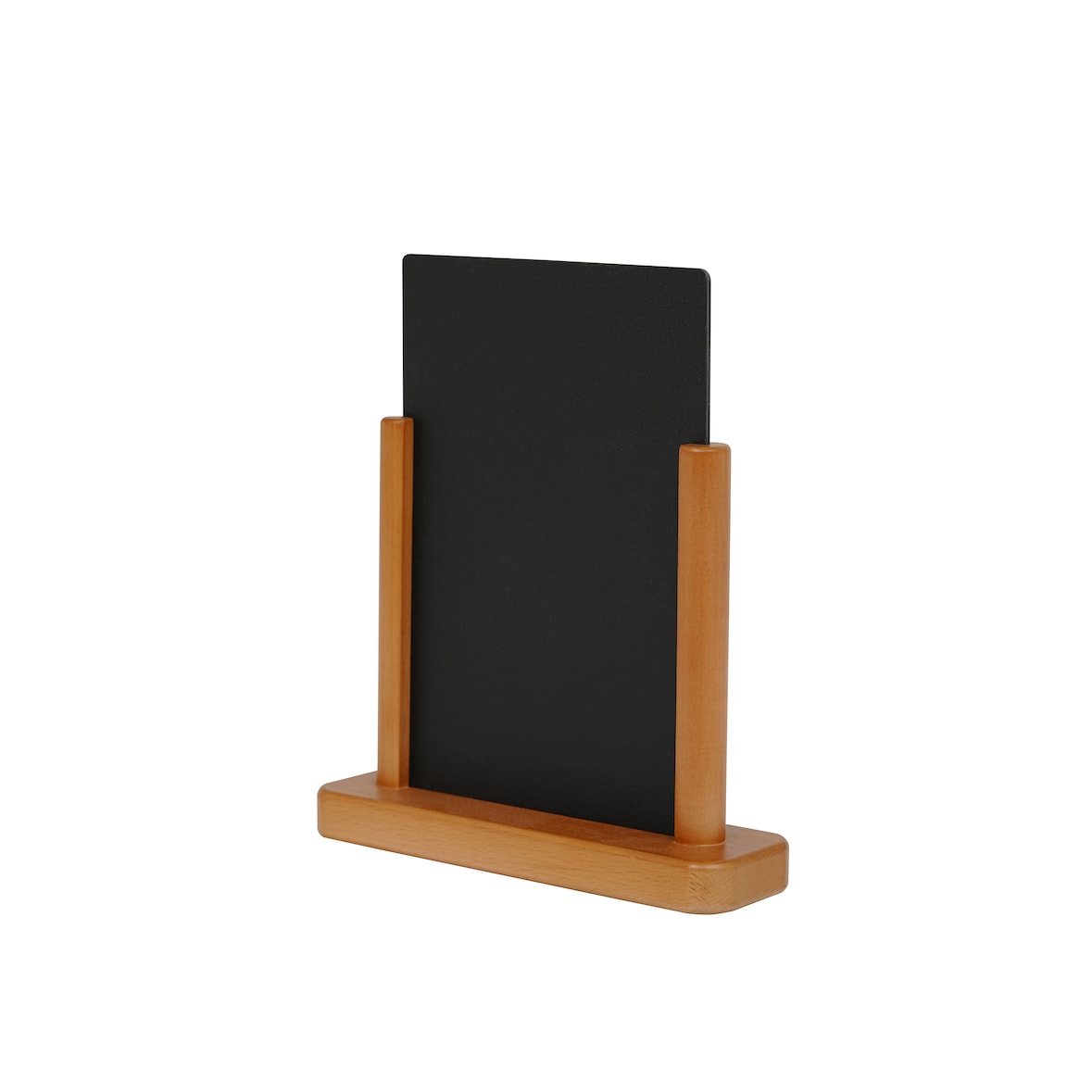 METRO PROFESSIONAL Gastro Tischaufsteller mit Kreidetafel, Teakholz, 23.3 x 20 x 6 cm, braun