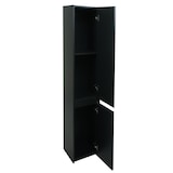 thumbnail of Hängeschrank HWC-L86, Badschrank Highboard Hochschrank, FSC® Melamin 2 Türen 3 Fächer 160x33cm ~ schwarz