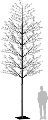 thumbnail of vidaXL Weihnachtsbaum 2000 LEDs Warmweißes Licht Kirschblüten 500 cm