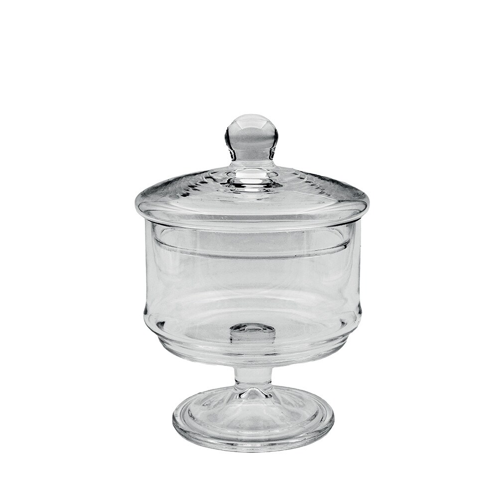 Bonbonnière en verre 12x12x16cm