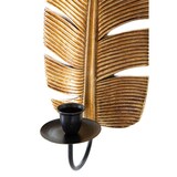 thumbnail of Portacandele da parete in resina dorato foglia cm 12,8x8,9x31,2