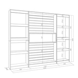 thumbnail of Librería estantería, 230x25x186cm, Salón - Comedor - Oficina, Con Almacenaje, Roble y negro _ 86_5