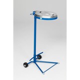 thumbnail of PROREGAL Robuster Abfallsammler mit Metall-Deckel | mit Standfuß + 2 Rollen | HxBxT 98x45x37,5cm | Stahl | Blau-Verzinkt | Mülleimer