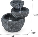 thumbnail of Murach Kaskadenbrunnen Akkubetrieb 2 kW Solarpanel 3 LEDs Dunkelgrau