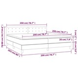thumbnail of vidaXL Boxspringbett mit Matratze & LED Schwarz 200x200 cm Samt