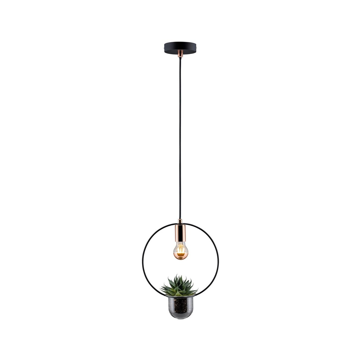 Paulmann Neordic Pendelleuchte Tasja  E27   max. 20W Schwarz#Kupfer dimmbar Metall 79748
