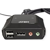 thumbnail of ATEN CS52DP 2-Port USB-C DP Hybrid Kabel KVM Switch