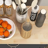 thumbnail of HOMCOM Carrello da Cucina con Portabottiglie, 3 Ante e Cassetto Nero