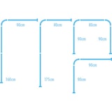 thumbnail of Aluminium Winkelstange Eckstange schwarz 3er