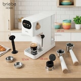 thumbnail of Cafetera Espresso 20 Bares Compatible Cápsulas Nespresso y Café Molido Espumador Leche, Briebe, Nordic, EC1180WHT, Blanco
