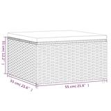thumbnail of vidaXL Gartenhocker mit Kissen Braun Poly Rattan